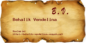 Behalik Vendelina névjegykártya